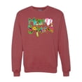 thumbnail image 1 of Wild Bobby, Colorful Baseball Mom Squad, Sports, Unisex Crewneck Graphic Sweatshirt, Vintage Heather Red, Large, 1 of 4