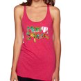 thumbnail image 1 of Wild Bobby, Colorful Baseball Mom Squad, Sports, Women Tri-Blend Racerback Tank Top, Shocking Pink, Large, 1 of 4