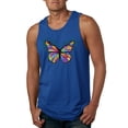 thumbnail image 1 of Wild Bobby, Colorful Butterfly Oh Butterfly On Whispering Wings Animal Lover Mens Graphic Tank Top, Royal, X-Large, 1 of 3