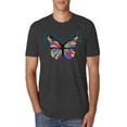 thumbnail image 1 of Wild Bobby, Colorful Butterfly Oh Butterfly On Whispering Wings Animal Lover Mens Premium Tri Blend T-Shirt, Vintage Black, X-Large, 1 of 3