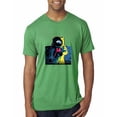 thumbnail image 1 of Wild Bobby, Colorful Cosmic Neon Astronaut Lunar Spaceman Moon Galaxy, Fashion, Men Premium Tri Blend Tee, Envy, Small, 1 of 4