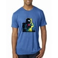thumbnail image 1 of Wild Bobby, Colorful Cosmic Neon Astronaut Lunar Spaceman Moon Galaxy, Fashion, Men Premium Tri Blend Tee, Vintage Royal, Large, 1 of 4