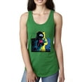 thumbnail image 1 of Wild Bobby, Colorful Cosmic Neon Astronaut Lunar Spaceman Moon Galaxy, Fashion, Women Racerback Tank Top, Kelly, Large, 1 of 4