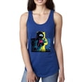 thumbnail image 1 of Wild Bobby, Colorful Cosmic Neon Astronaut Lunar Spaceman Moon Galaxy, Fashion, Women Racerback Tank Top, Royal, Medium, 1 of 4