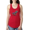 thumbnail image 1 of Wild Bobby, Colorful Dachshund Is My Spirit Animal Lover Ladies Racerback Tank Top, Red, Large, 1 of 3