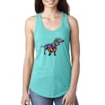 thumbnail image 1 of Wild Bobby, Colorful Dachshund Is My Spirit Animal Lover Ladies Racerback Tank Top, Tahiti Blue, X-Large, 1 of 3