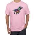 thumbnail image 1 of Wild Bobby, Colorful Dachshund Is My Spirit Animal Lover Men's Graphic T-Shirt, Light Pink, 2XL, 1 of 3