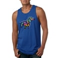 thumbnail image 1 of Wild Bobby, Colorful Dachshund Is My Spirit Animal Lover Mens Graphic Tank Top, Royal, Medium, 1 of 3