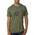 thumbnail image 1 of Wild Bobby, Colorful Dachshund Is My Spirit Animal Lover Mens Premium Tri Blend T-Shirt, Military Green, Medium, 1 of 3
