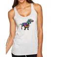 thumbnail image 1 of Wild Bobby, Colorful Dachshund Is My Spirit Animal Lover Tri-Blend Racerback Tank Top, Heather White, Small, 1 of 3
