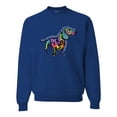 thumbnail image 1 of Wild Bobby, Colorful Dachshund Is My Spirit Animal Lover Unisex Crewneck Graphic Sweatshirt, Royal, 3XL, 1 of 3
