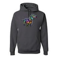 thumbnail image 1 of Wild Bobby, Colorful Dachshund Is My Spirit Animal Lover Unisex Graphic Hoodie Sweatshirt, Charcoal, Small, 1 of 3
