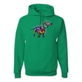 thumbnail image 1 of Wild Bobby, Colorful Dachshund Is My Spirit Animal Lover Unisex Graphic Hoodie Sweatshirt, Kelly, 3XL, 1 of 3