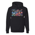 thumbnail image 1 of Wild Bobby,Colorful Football Mom Sports Unisex Graphic Hoodie Sweatshirt, Black, 2XL, 1 of 3