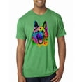 thumbnail image 1 of Wild Bobby, Colorful Happy German Shepherd Dog Animal Lover Mens Premium Tri Blend T-Shirt, Envy, Small, 1 of 3