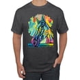 thumbnail image 1 of Colorful Horse Head Animal Lover Men's Graphic T-Shirt, Heather Black, Medium, 1 of 3
