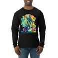 thumbnail image 1 of Wild Bobby, Colorful Horse Head Animal Lover Mens Long Sleeve Shirt, Black, X-Large, 1 of 3