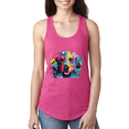 thumbnail image 1 of Wild Bobby, Colorful Labrador Retriever Animal Lover Ladies Racerback Tank Top, 1 of 1