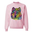 thumbnail image 1 of Wild Bobby, Colorful Majestic Neon Atric Wolf | Dean Russo Art Animal Lover Unisex Crewneck Sweatshirt, Light Pink, 3XL, 1 of 5