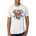 thumbnail image 1 of Wild Bobby, Colorful Neon Be Brave Dreamcatcher | Dean Russo Art Pop Culture Mens Premium Tri Blend T-Shirt, Heather White, XX-Large, 1 of 6