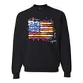 thumbnail image 1 of Wild Bobby, Colorful Neon Flag Hearts Love, Streetwear, Unisex Crewneck Graphic Sweatshirt, Black, Small, 1 of 3