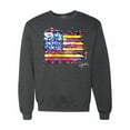 thumbnail image 1 of Wild Bobby, Colorful Neon Flag Hearts Love, Streetwear, Unisex Crewneck Graphic Sweatshirt, Heather Black, X-Large, 1 of 3