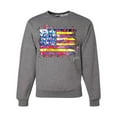 thumbnail image 1 of Wild Bobby, Colorful Neon Flag Hearts Love, Streetwear, Unisex Crewneck Graphic Sweatshirt, Heather Grey, X-Large, 1 of 3