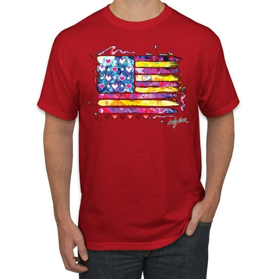 Wild Bobby, Colorful Neon Flag, Streetwear, Men Graphic Tee, Red, 3XL