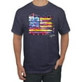 thumbnail image 1 of Wild Bobby, Colorful Neon Flag, Streetwear, Men Graphic Tee, Vintage Heather Navy, 4XL, 1 of 3
