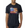 thumbnail image 1 of Wild Bobby, Colorful Neon Flag, Streetwear, Men Premium Tri Blend Tee, Vintage Navy, Small, 1 of 3