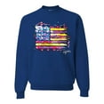 thumbnail image 1 of Wild Bobby, Colorful Neon Flag, Streetwear, Unisex Crewneck Graphic Sweatshirt, Royal, 3XL, 1 of 3