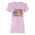 thumbnail image 1 of Wild Bobby, Colorful Neon Flag, Streetwear, Women Graphic Tee, Light Pink, 2XL, 1 of 3