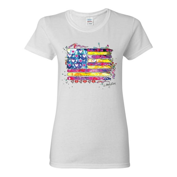 Wild Bobby, Colorful Neon Flag, Streetwear, Women Graphic Tee, White, 2XL