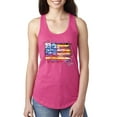 thumbnail image 1 of Wild Bobby, Colorful Neon Flag, Streetwear, Women Racerback Tank Top, Raspberry, X-Large, 1 of 3