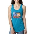thumbnail image 1 of Wild Bobby, Colorful Neon Flag, Streetwear, Women Racerback Tank Top, Turquoise, Small, 1 of 3