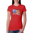thumbnail image 1 of Wild Bobby, Colorful Neon Flag, Streetwear, Women Slim Fit Junior Tee, Red, Small, 1 of 3