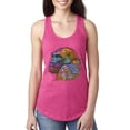 thumbnail image 1 of Wild Bobby, Colorful Neon Gorilla | Dean Russo Art Animal Lover Ladies Racerback Tank Top, Raspberry, X-Large, 1 of 6