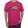 thumbnail image 1 of Wild Bobby, Colorful Neon Nemo Clownfish, Animal Lover, Men Graphic Tees, Fuschia, Medium, 1 of 3