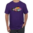 thumbnail image 1 of Wild Bobby, Colorful Neon Nemo Clownfish, Animal Lover, Men Graphic Tees, Purple, Large, 1 of 3