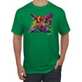 thumbnail image 1 of Wild Bobby, Colorful Neon Owl Animal Lover Men's Graphic T-Shirt, Kelly, Large, 1 of 3