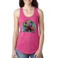 thumbnail image 1 of Wild Bobby, Colorful Neon Seal Animal Lover Ladies Racerback Tank Top, Raspberry, X-Large, 1 of 3