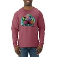 thumbnail image 1 of Wild Bobby, Colorful Neon Seal Animal Lover Mens Long Sleeve Shirt, Vintage Heather Red, Small, 1 of 3