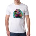 thumbnail image 1 of Wild Bobby, Colorful Neon Seal Animal Lover Mens Premium Tri Blend T-Shirt, Heather White, 2XL, 1 of 3