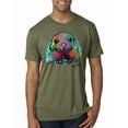thumbnail image 1 of Wild Bobby, Colorful Neon Seal Animal Lover Mens Premium Tri Blend T-Shirt, Military Green, Medium, 1 of 3