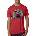 thumbnail image 1 of Wild Bobby, Colorful Neon Seal Animal Lover Mens Premium Tri Blend T-Shirt, Vintage Red, Large, 1 of 3