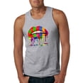 thumbnail image 1 of Wild Bobby, Colorful Painted Lip, Streetwear, Men Graphic Tank Top, Heather Grey, Small, 1 of 5