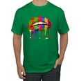thumbnail image 1 of Wild Bobby, Colorful Painted Lip, Streetwear, Men Graphic Tee, Kelly, 4X-Large, 1 of 5