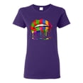 thumbnail image 1 of Wild Bobby, Colorful Painted Lip, Streetwear, Women Graphic Tee, Purple, 3X-Large, 1 of 5