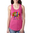thumbnail image 1 of Wild Bobby, Colorful Painted Lip, Streetwear, Women Racerback Tank Top, Raspberry, X-Large, 1 of 5