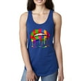 thumbnail image 1 of Wild Bobby, Colorful Painted Lip, Streetwear, Women Racerback Tank Top, Royal, Large, 1 of 5